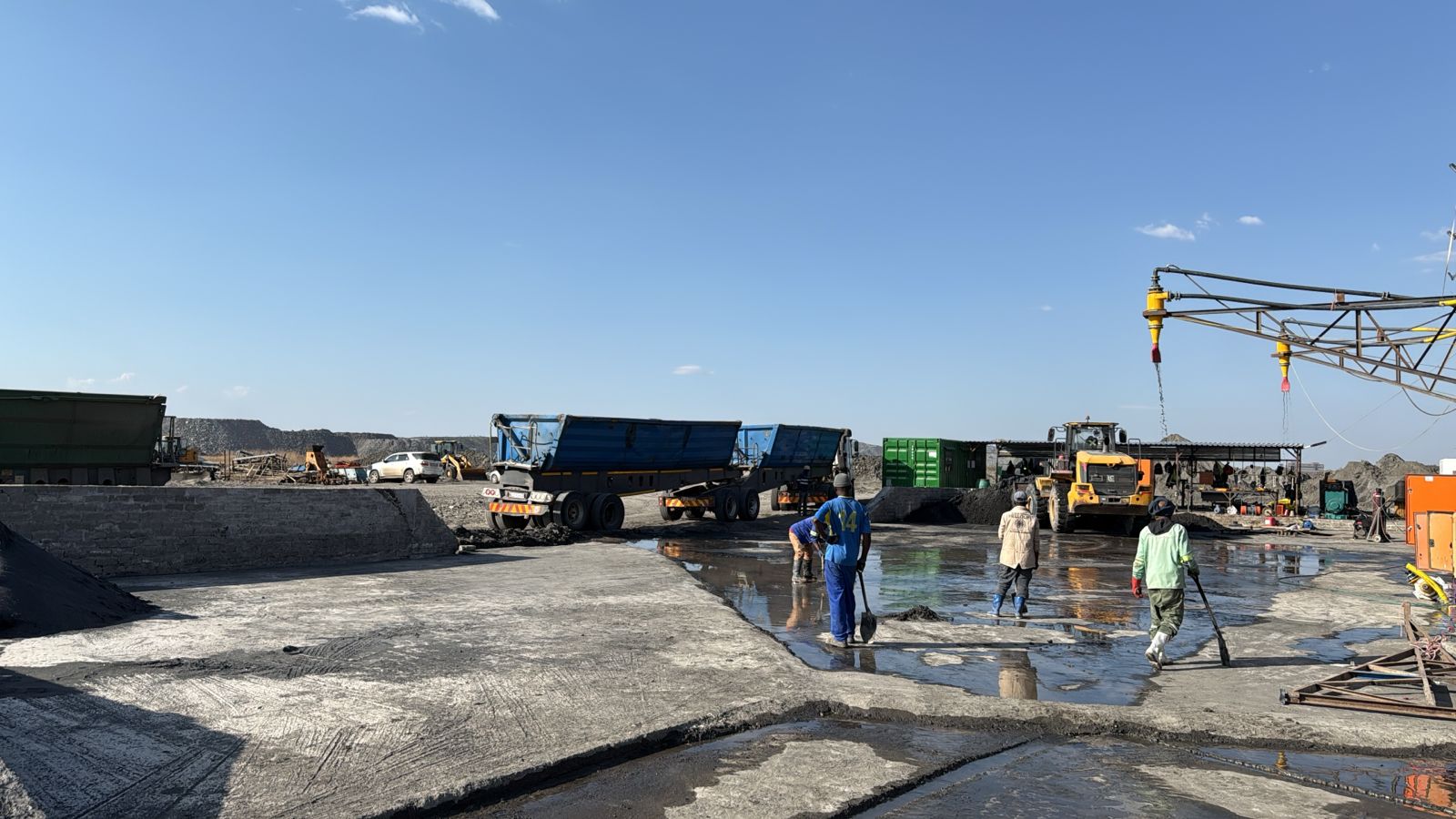 Workers on site